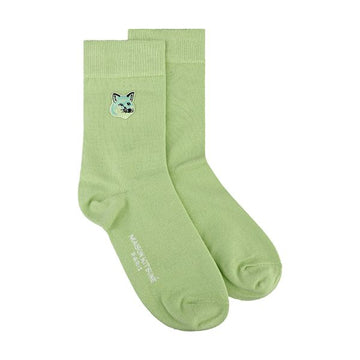 Maison Kitsune Tonal Fox Head Patch Socks Mint 23SS P300 52482423