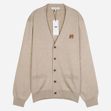 MAISON KITSUNE 6S フォックスヘッドカーディガン ロースティッドアーモンド PM00501KT1181 0429 155008378