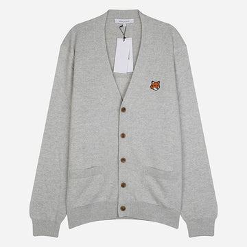 Maison Kitsune Fox Head Cardigan Grey PM00501KT1181 H120 154779503