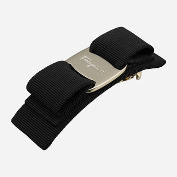 SALVATORE FERRAGAMO 6S バラ ヘアクリップ ブラック 342019 495450 154380005