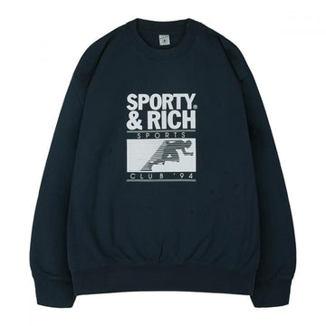 SPORTY & RICH Sportvereins Sweatshirt CR885NA NAVY 63282599