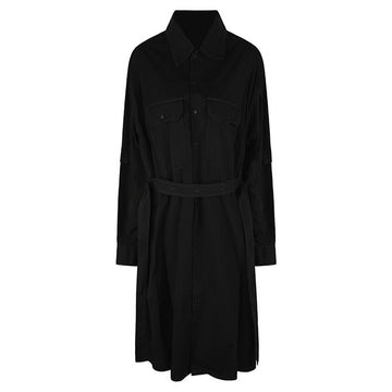 LEMAIRE Zwei-Taschen Hemdkleid Schwarz DR453 LF699 BK999 41365179