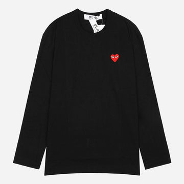 Comme Des Garcons Red Heart Long Sleeve T-Shirt Black AX T118 051 1 149962018