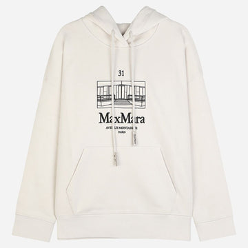 MAXMARA アンドレア ロゴ刺繍フーディ Tシャツ ベージュ 2619921021600 001 154959592