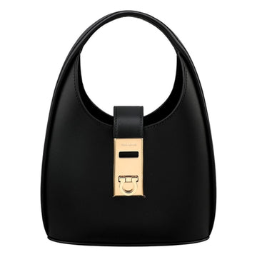 SALVATORE FERRAGAMO ガンチーニバックルミニホーボーバッグ ブラック 213978 764454 63594176