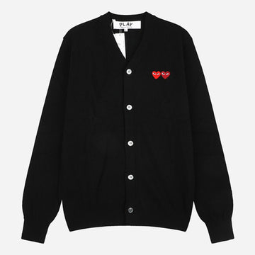 COMME DES GARCONS ダブルハートカーディガン ブラック AX N058 051 1 155029150