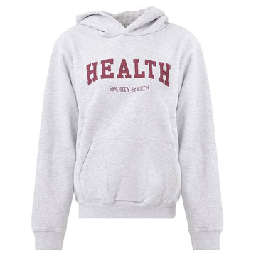 SPORTY & RICH Unisex Logo Hoodie Sweatshirt HEATHER GRAY 55820096