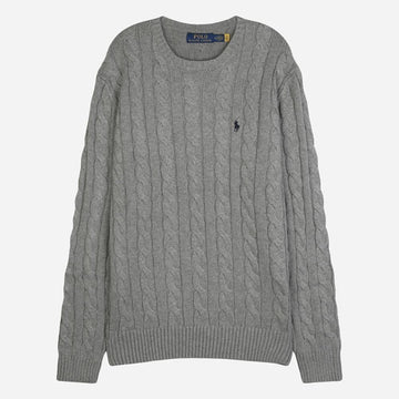 POLO RALPH LAUREN 5S メンズ ポニー ロゴ ケーブル ニット グレー 710775885 013 126672379