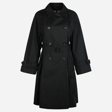 MAXMARA ダブルブレストトレンチコート ブラック 2619021024600 017 154780132