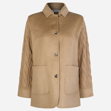 MaxMara Double Cashmere Knit Jacket Camel 2521316012600 001 147318104