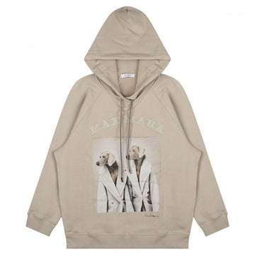 MAXMARA 22FW Lilo Baumwolle Kapuzenpullover Sand 2319260139600 003 115933115