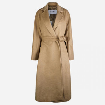 MAXMARA Olea Gürtelted Robe Woll Lange Mantel Kamel 2310160733600 001 119247525