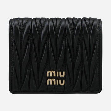 MIU MIU マテラッセ 二つ折り財布 ブラック 5MV204 AFPP F0002 151520665