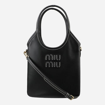 MIU MIU 6S アイビー レザー トートバッグ ミニ ブラック 5BA281 2CRW F0002 155438314