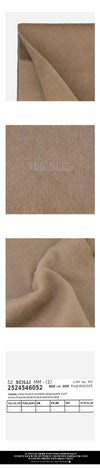 MaxMara 5F Silly Embroidered Logo Wool Scarf Camel 2524546052600 005 148500570 [P]