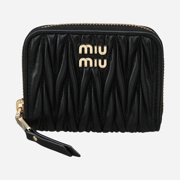 MIU MIU Münzgeldbörse aus Nappa Leder Schwarz 5MM268 AFPP F0002 153378244
