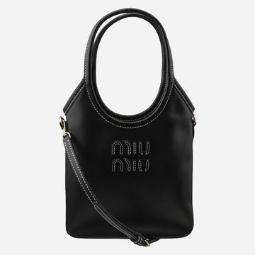MIU MIU アイビー レザー トートバッグ ミニ ブラック 5BA281 2CRW F0002 148979606