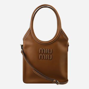 Miu Miu Ivy Leather Mini Tote Bag Cognac 5BA281 2CRW F0046 155431958