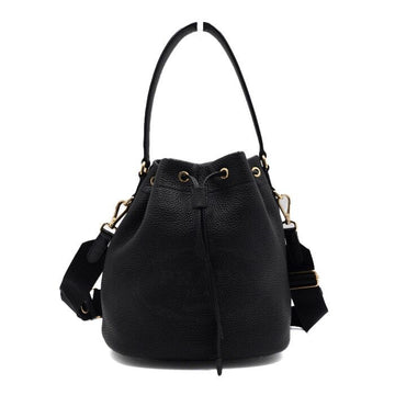 Prada Viteo Daino Gold Triangle Logo Bucket Bag Tote Bag Crossbody Bag 1BE018 155730764