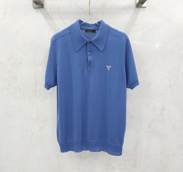 PRADA Polo-Shirt mit Logo in Blau UMB313 155739785