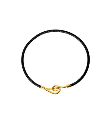 HERMES ブラックジャンボゴールドチョーカーネックレス 54946 155740697