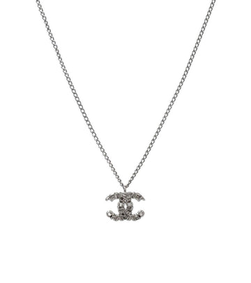 CHANEL CC Buchstaben Silber Halskette 53008 155740699