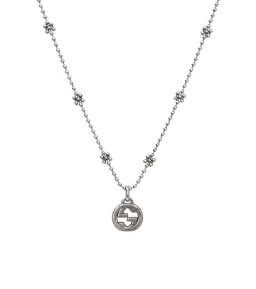 GUCCI ボールドインターロッキングGシルバーネックレス52366 155740719