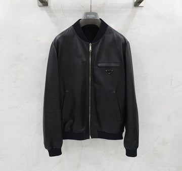 PRADA リバーシブル三角ロゴレザージャケットUPW280 155393560