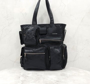 Balenciaga Arena Lambskin Tote Bag Black 785296 154751030