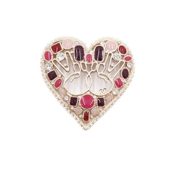 CHANEL Heart Piece Signed Gold Brooch 16th Season 23243 152899152