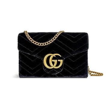 Gucci Marmont Matelassé Crossbody Bag Black 474575 155759314