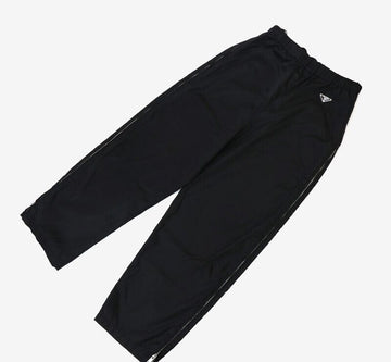 Prada Triangle Logo Zipper Nylon Wide Pants Black 40 155285085