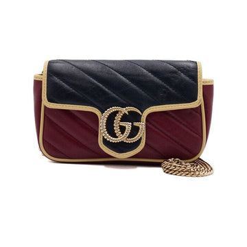 GUCCI スーパーミニバック ゴールドチェーン ショルダーバッグ 兼 クロスバッグ aa63472 155790479