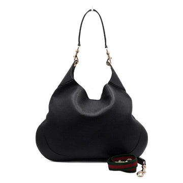Gucci Black Leather B Bag Medium Hobo Tote Bag Shoulder Bag aa63473 155790519