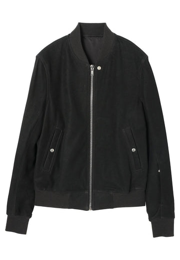 RICK OWENS グレインヌバックレザー クラシックフライトジャケット ブラック 09 RU01D3782 77455676