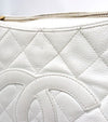 CHANEL White Caviar Skin Timeless Shoulder Bag 50939 155797414 [P]