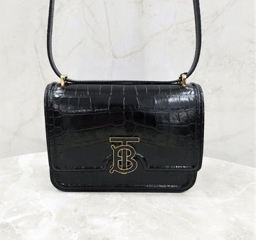 Burberry TV Embossed TB Chain Bag Black Small 8058293 135227838