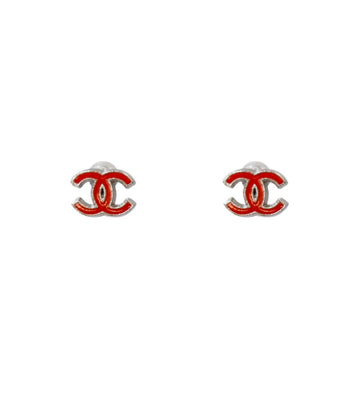 CHANEL ピンク CC シルバー イヤリング 54856 155800957