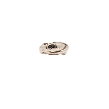 CARTIER 18K Weißgold Weihnachts Sonderausgabe Trinity Ring Größe 8 aa63211 155800962