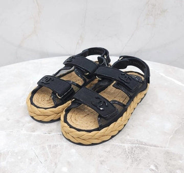 CHANEL CCロゴメッシュベルクロサンダルブラック 131662132