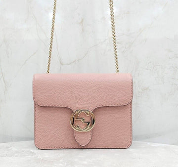 GUCCI gg Interlocking GG Kettenbeutel Klein Rosa 510304 148264513
