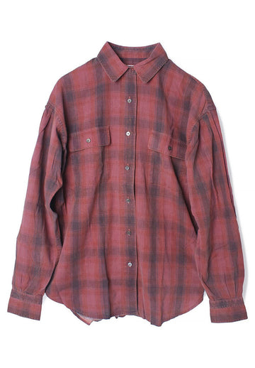 Our Legacy Women's Idaho Flannel Check DIME Shirt W4252DIFL 146990421