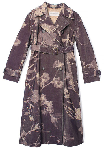 DRIES VAN NOTEN Ronas Corduroy-Trenchcoat Lila 2320102007044401 61078798