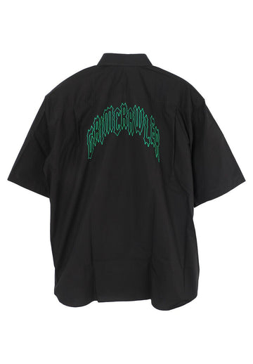 Raf Simons GRIMCRAWLER Logo Embroidered Short Sleeve Shirt 221M292A100000099 30558383