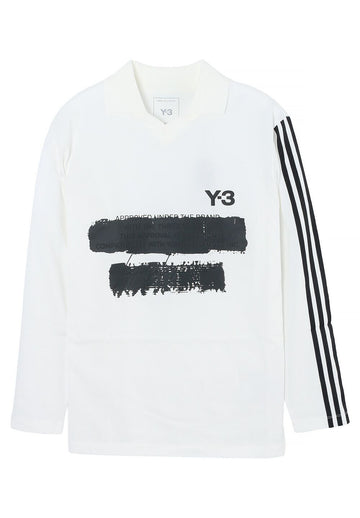 YOHJI YAMAMOTO ロゴ T Y3 U GFX LOGO LS T ホワイト JM3233 127324224
