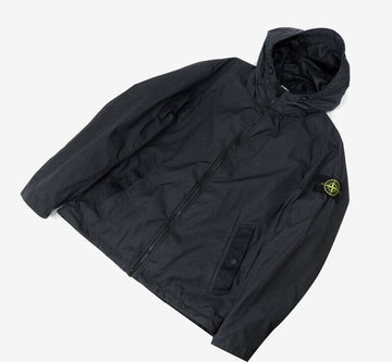 STONE ISLAND クランクルラプス フード ウィンドブレーカー ブラック M 8729886298 155866466