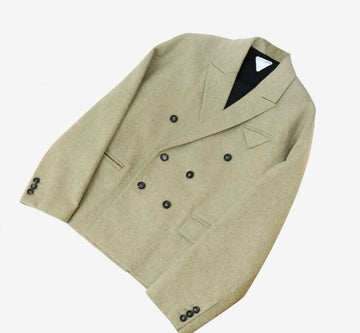 Bottega Veneta Wool Coat Jacket Green Beige 50 8729047661 155866469