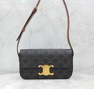 CELINE トリヨンフ キャンバス クロード ショルダーバッグ タン 194142CUZ 150230226