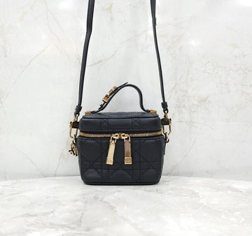 Dior Black Cannage Lady Micro Vanity Bag 154958164