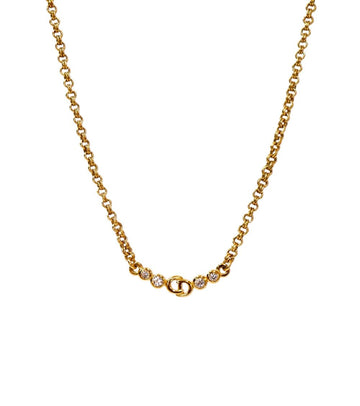 DIOR Cubic CD Gold Necklace 55165 155892061